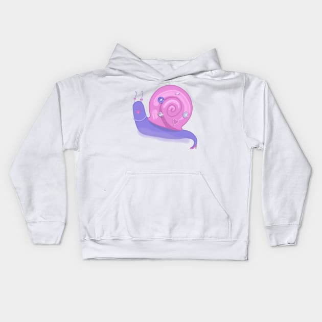 Fancy Snail Kids Hoodie by malaynab-artsy